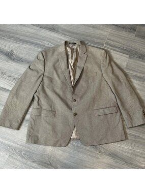 Lauren Ralph Lauren Blazer Mens 48R Brown Plaid Tweed Sport Coat Jacket Fall